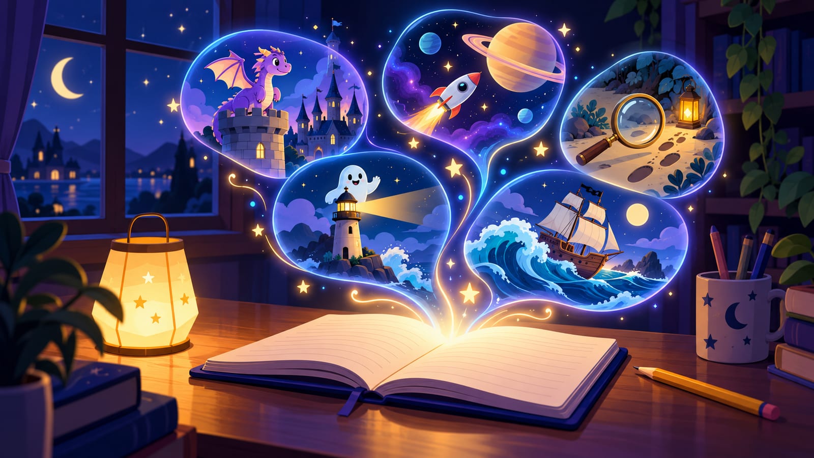 Story Prompt Generator: 140 Random Story Ideas by Genre & Age